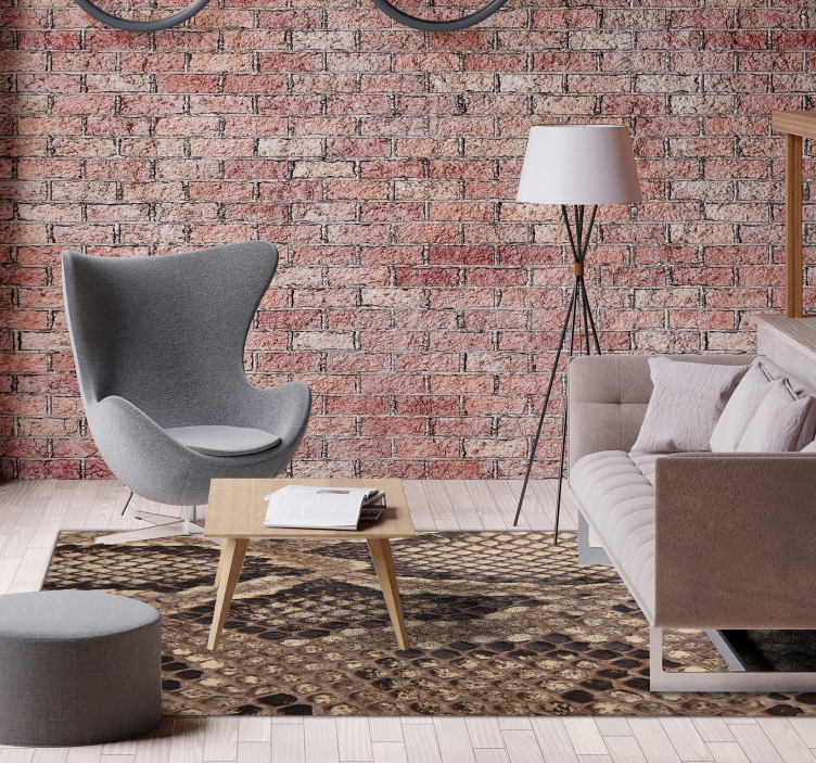 Vinylteppich Wohnzimmer schlangenhaut-print - TenStickers
