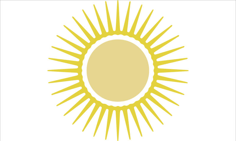 Vinyl Teppich weiß gelbe sonne - TenStickers