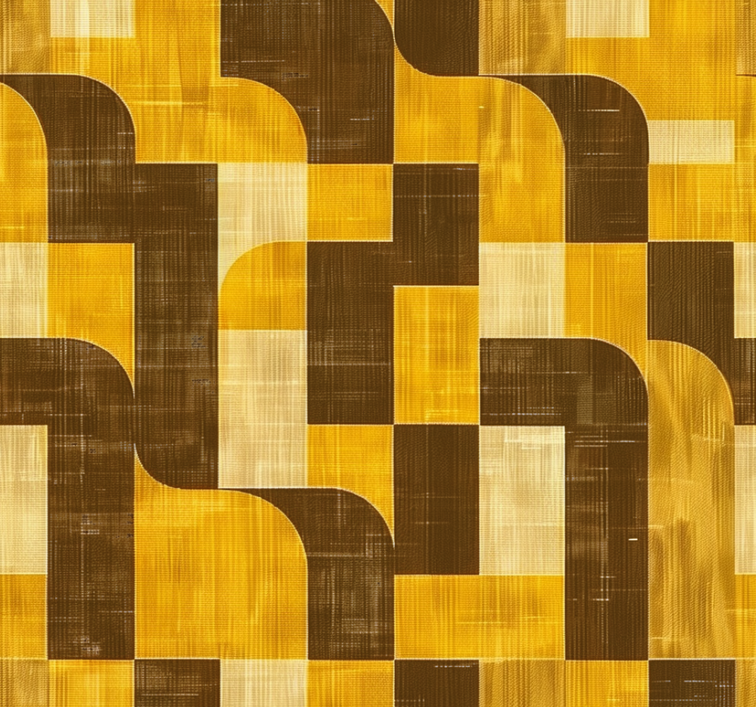 Vinyl Teppich gelb art-deco-stil - TenStickers