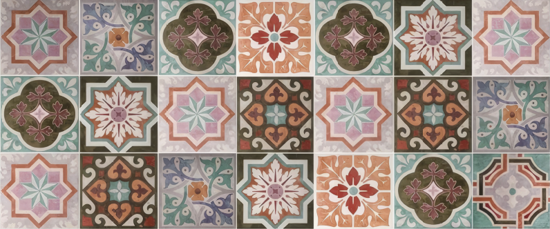 Vinyl Teppich Mosaik sizilianische piaster - TenStickers