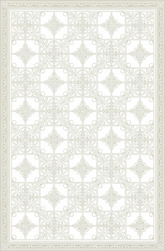 Vinyl teppich wohnzimmer beige ornamente mat - TenStickers