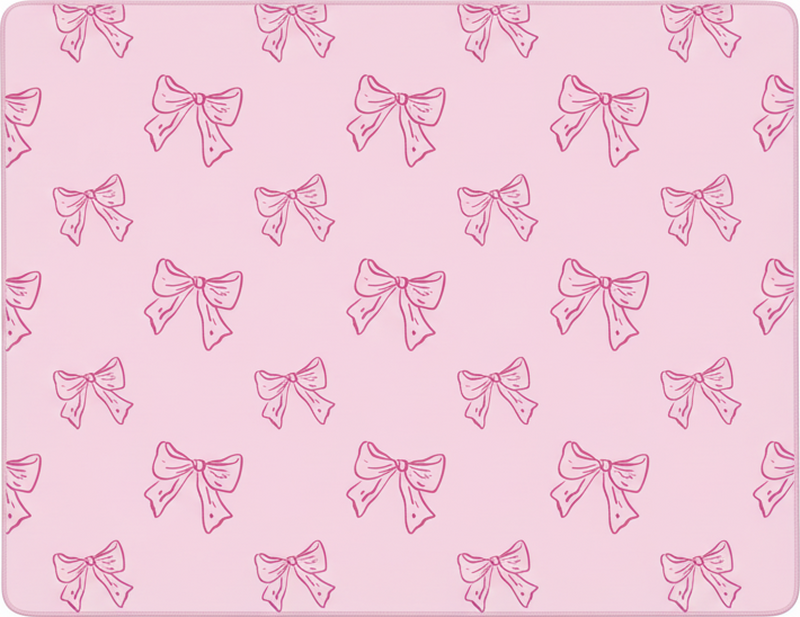 Vinyl teppich rosa mit pinkem schleifenmuster - TenStickers