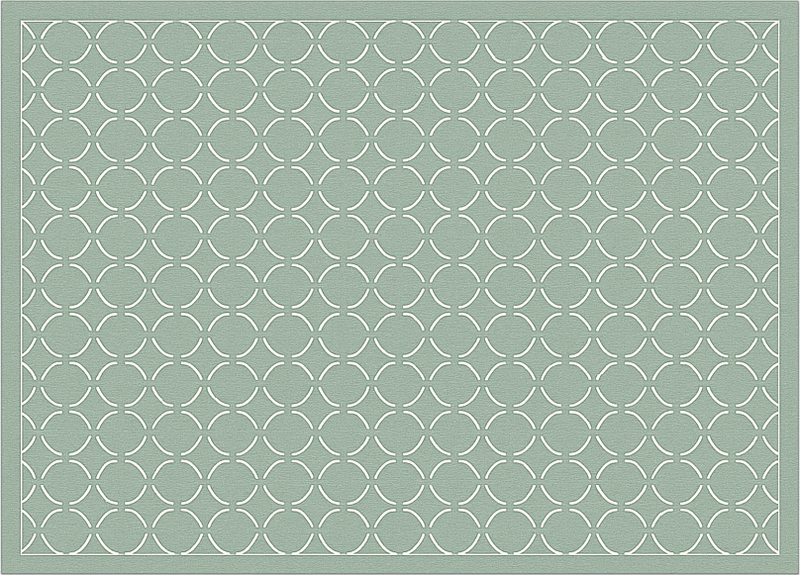 Vinyl teppich küche in gedämpftem celadon-gitter - TenStickers