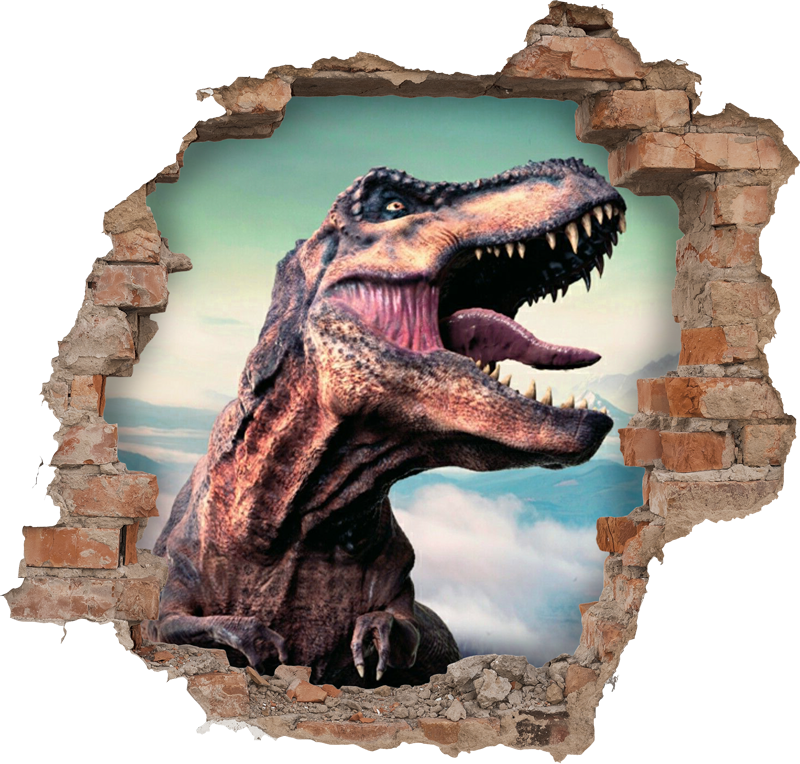 Vinyl teppich tiere realistischer 3d t-rex - TenStickers