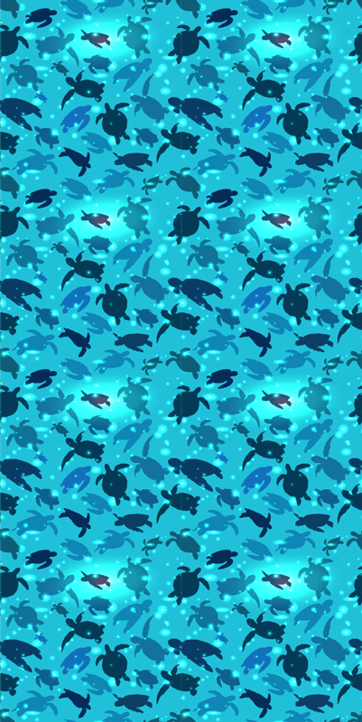 Vinyl teppich tiere schwimmende schildkröten - TenStickers