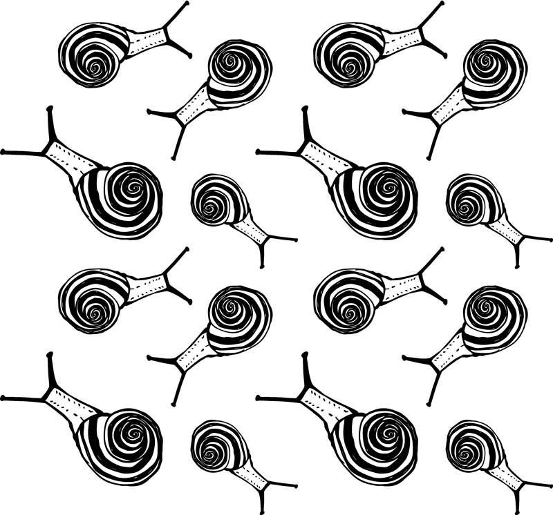 Vinyl teppich tiere schnecken set - TenStickers