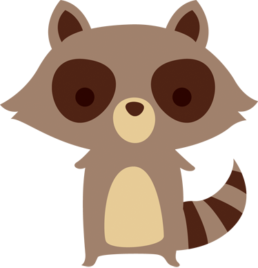 Vinyl teppich tiere mit waschbär design - TenStickers