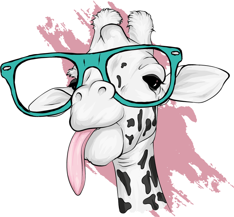 Vinyl teppich tiere giraffen spritzer - TenStickers
