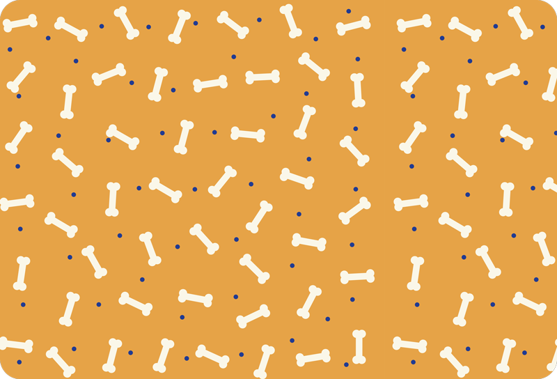 Vinyl teppich tiere mit orangefarbenem knochenmuster - TenStickers