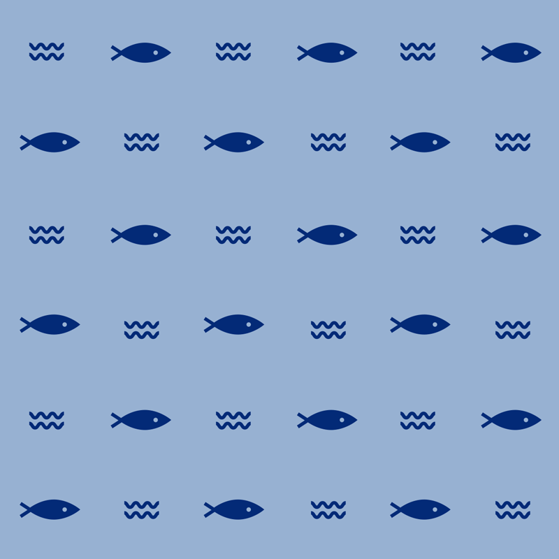 Vinyl teppich tiere im minimalistischen fischmuster - TenStickers