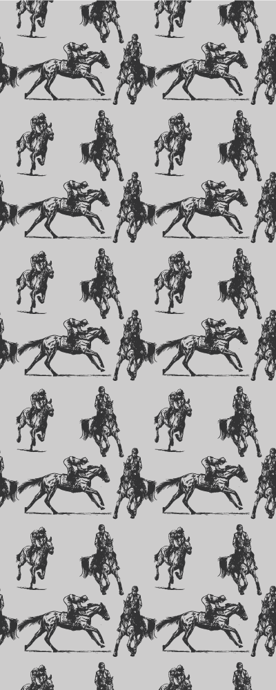 Vinyl teppich tiere graue pferde in verschiedenen posen - TenStickers