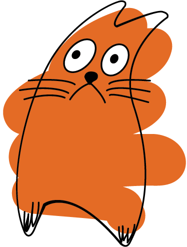 Vinyl teppich tiere in orangefarbener silhouette - TenStickers