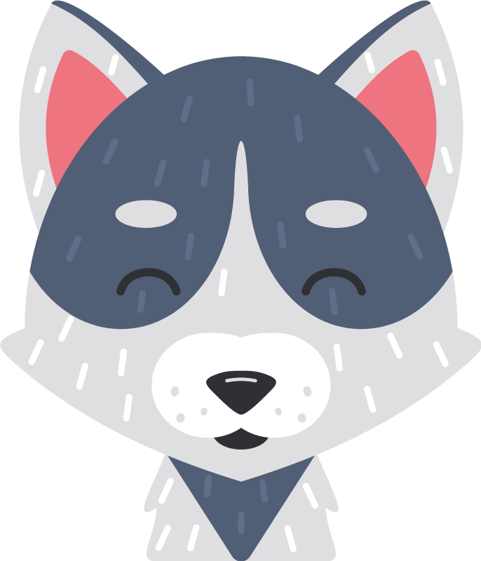 Vinyl teppich tiere mit fröhlichem tiergesicht - TenStickers
