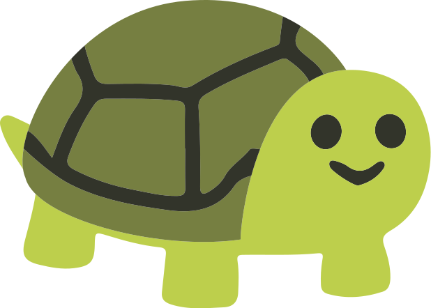 Vinyl teppich tiere mit niedlicher lächelnder schildkröte - TenStickers