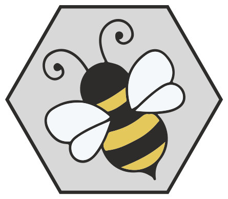 Vinyl teppich tiere im bienen-hexagon-design - TenStickers
