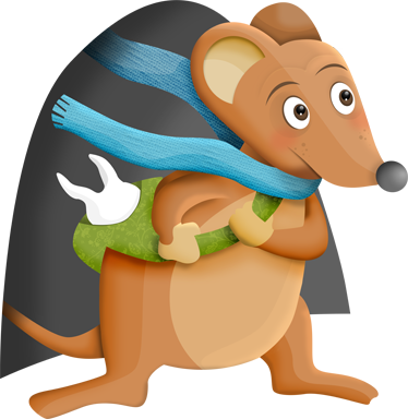 Vinyl teppich tiere maus mit zähnen - TenStickers