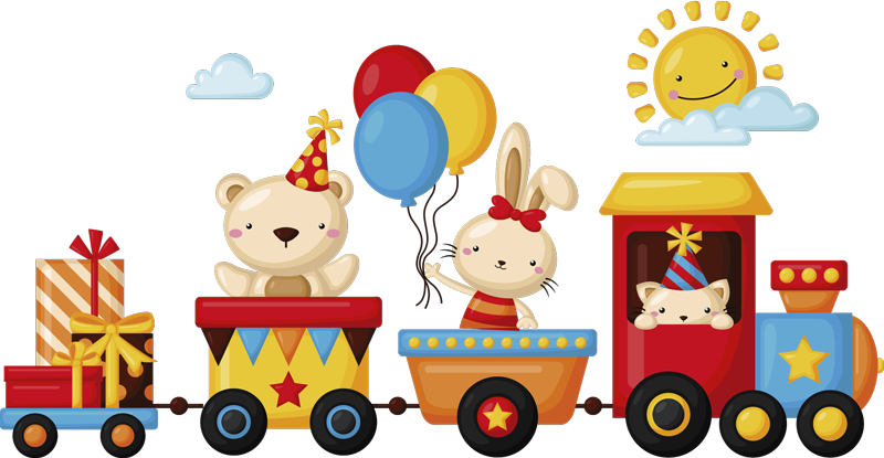 Vinyl teppich tiere für kinderzimmer mit tieren - TenStickers