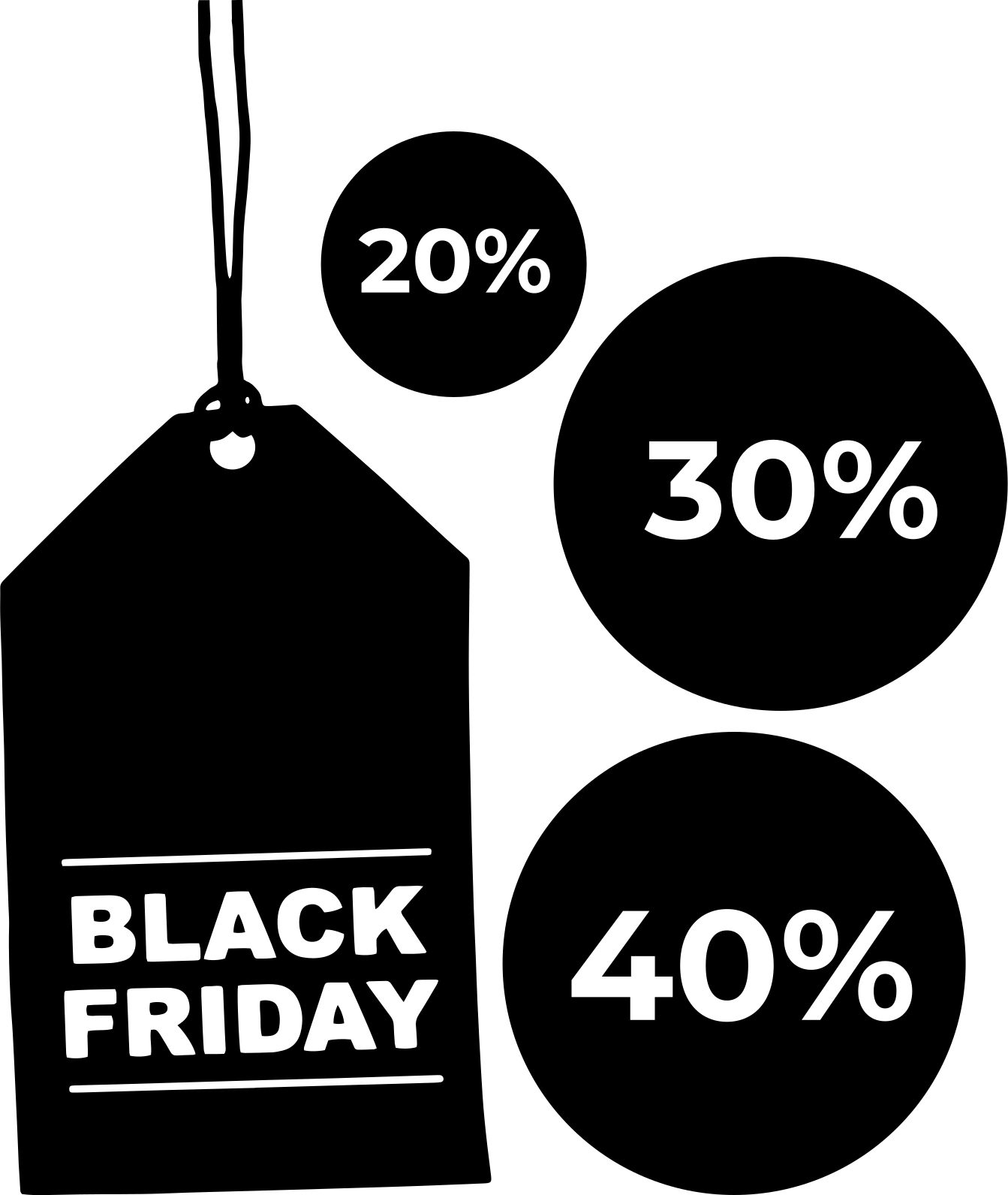 Vinyl teppich black friday anpassbares set aus 3 - TenStickers
