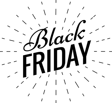 Vinyl teppich black friday funkelnde kalligrafie - TenStickers