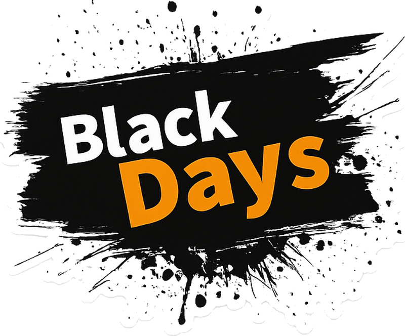 Vinyl teppich black friday schwarz-weiß "schwarze tage" - TenStickers