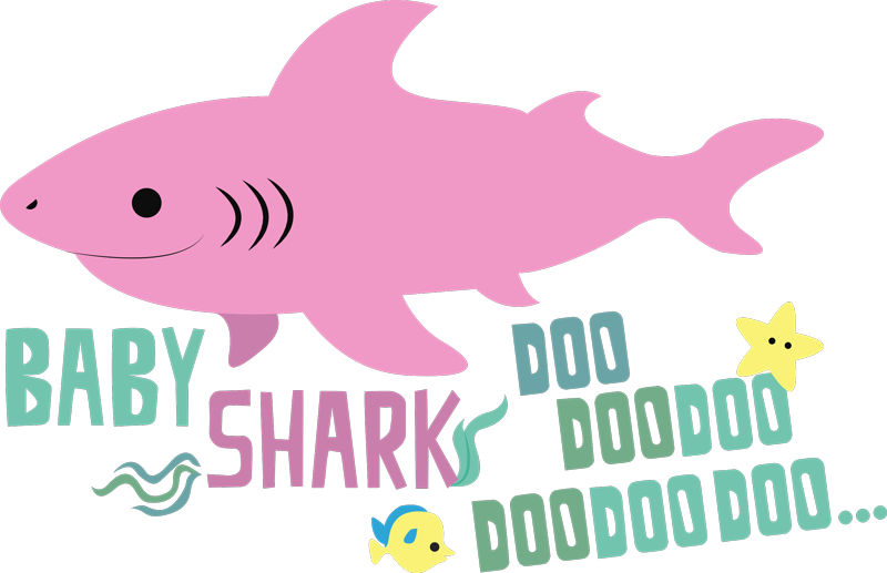 Vinyl teppich tiere mit baby shark songtext - TenStickers