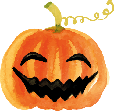 Vinyl teppich halloween mit fröhlichem kürbis - TenStickers