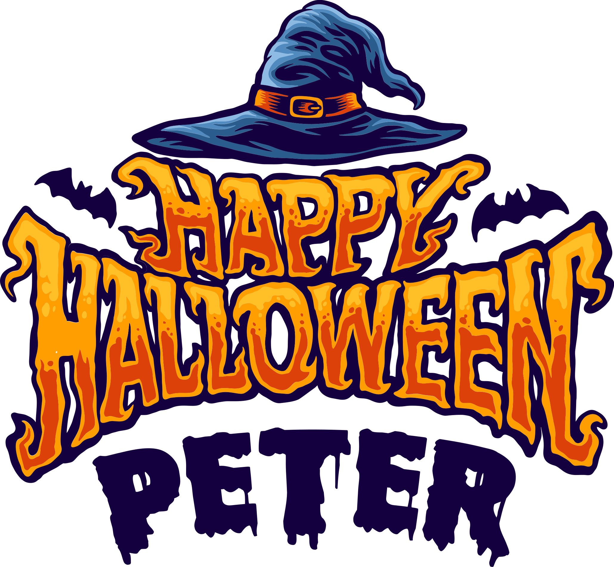 Vinyl teppich halloween personalisiert fröhliches halloween - TenStickers