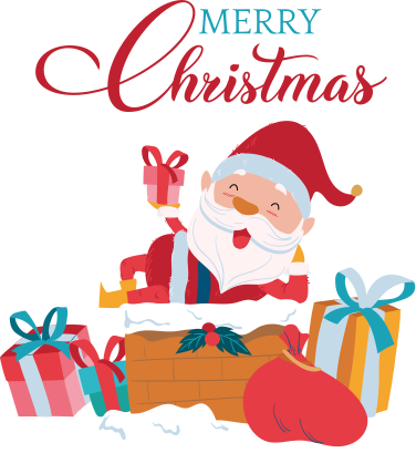 Vinyl teppich weihnachten fröhliche weihnachten mit santa - TenStickers