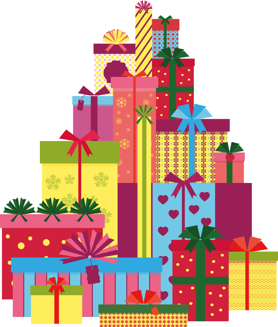 Vinyl teppich weihnachten großer geschenkhaufen - TenStickers