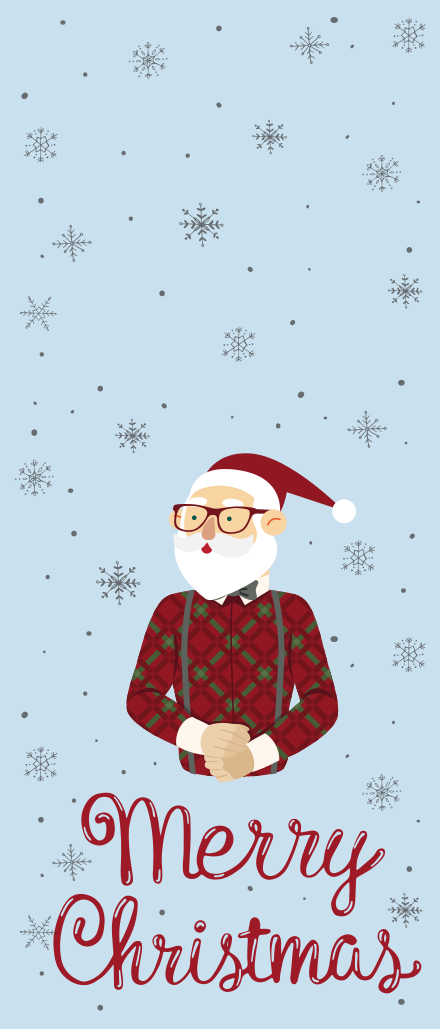 Vinyl teppich weihnachten fröhlicher hipster stil - TenStickers
