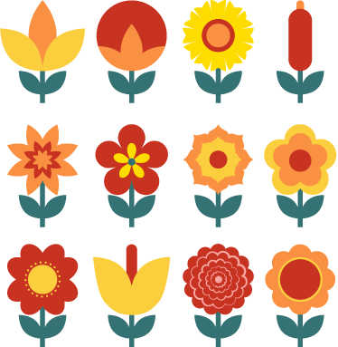 Vinyl teppich blumen sommerblumen kollektion - TenStickers
