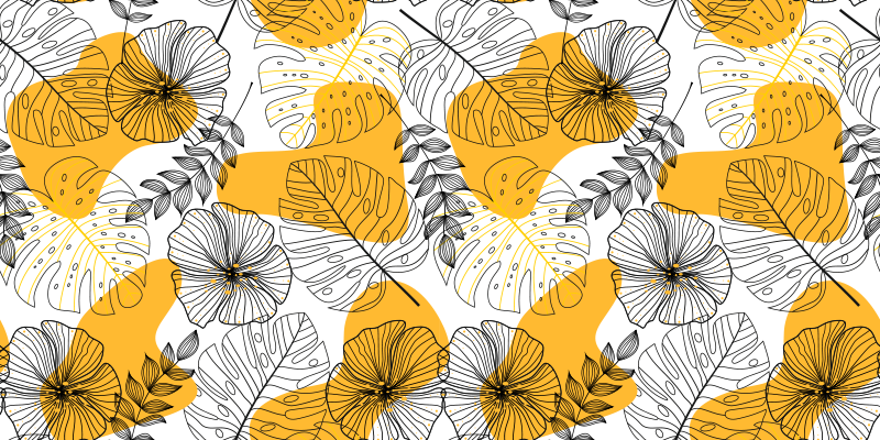 Vinyl teppich blumen im kallax blumendesign - TenStickers