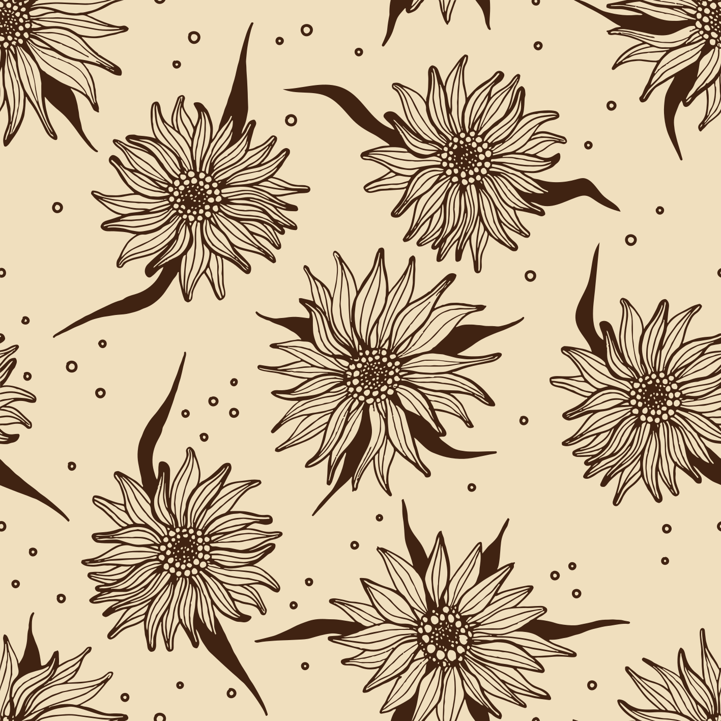 Vinyl teppich blumen alte sonnenblume - TenStickers