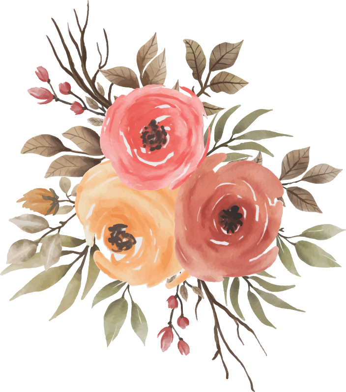Vinyl teppich blumen freude an blütenkomposition - TenStickers