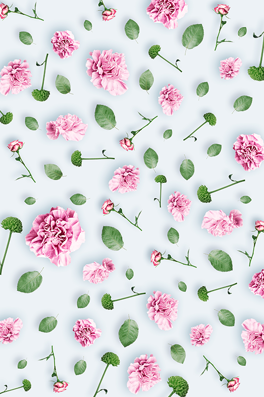 Vinyl teppich blumen pflanzen blumen - TenStickers