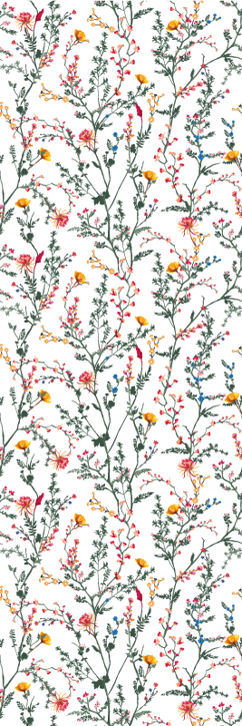 Vinyl teppich blumen dünner minimalistische garten - TenStickers