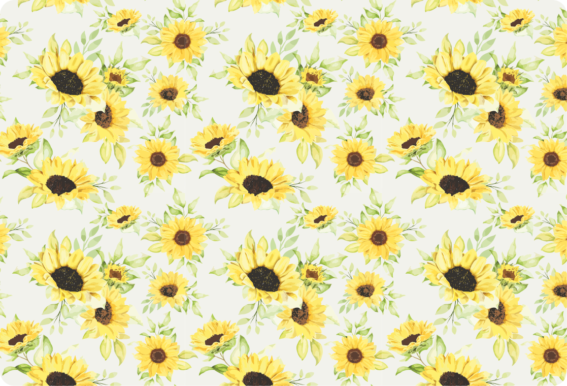 Vinyl teppich blumen mit schönem aquarell sonnenblumenmuster - TenStickers