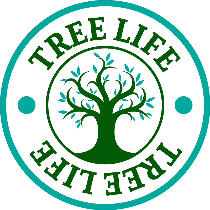 Vinyl teppich blumen baum des lebens grünes logo - TenStickers