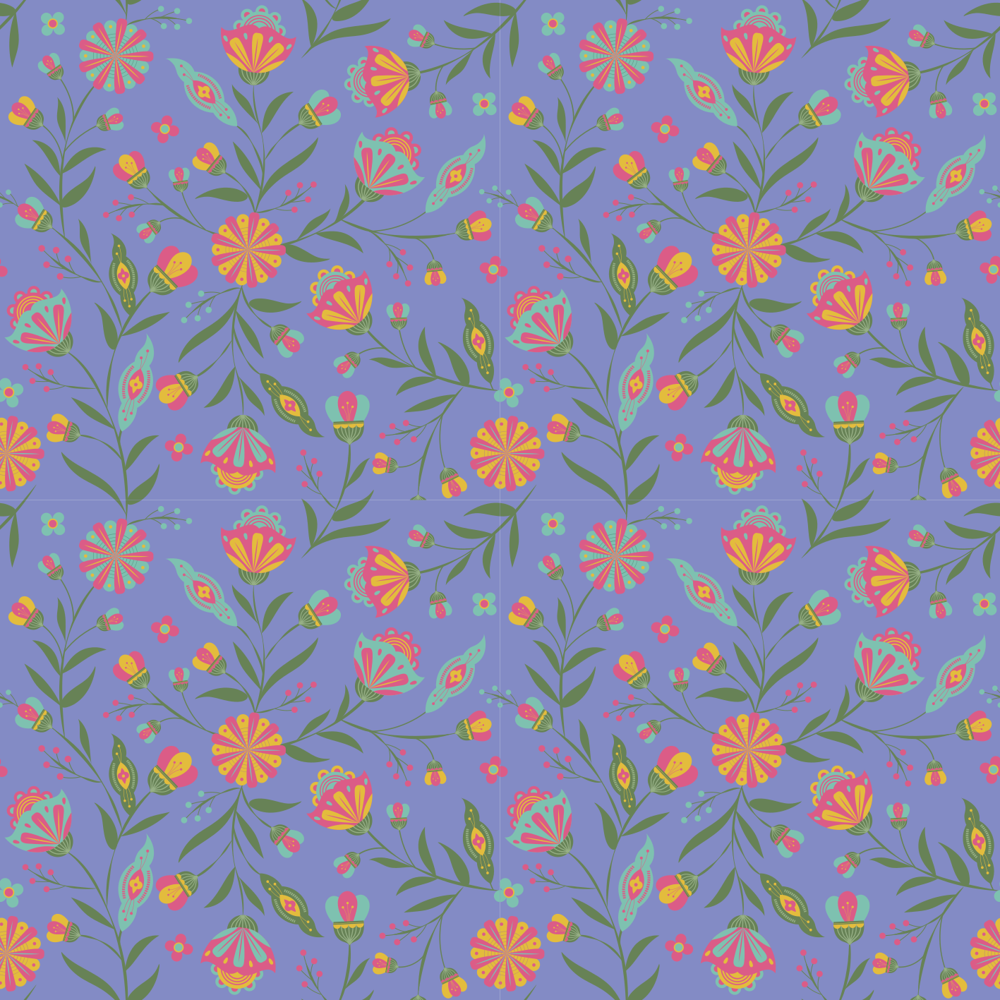Vinyl teppich blumen mit süßem design für kinder - TenStickers
