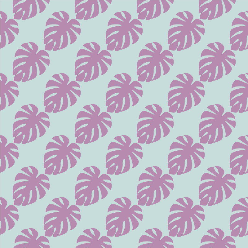 Vinyl teppich blumen mit blauen und rosa blättern - TenStickers