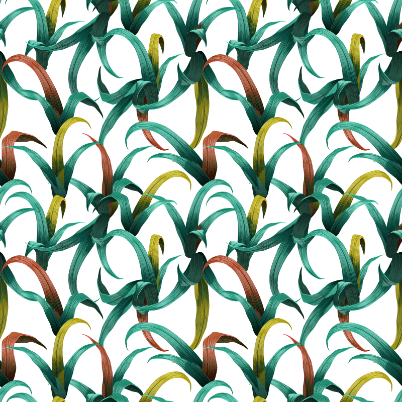 Vinyl teppich blumen im schönen tropischen pflanzendesign - TenStickers