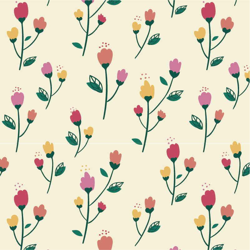 Vinyl teppich blumen mohnblumen design - TenStickers