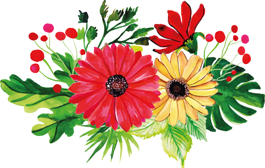 Vinyl teppich blumen im horizontalen eleganten design - TenStickers
