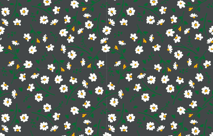 Vinyl teppich blumen auf grauem hintergrund - TenStickers