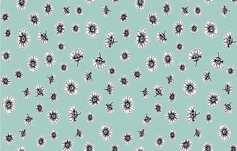 Vinyl teppich blumen mit niedlichem gänseblümchenmuster - TenStickers