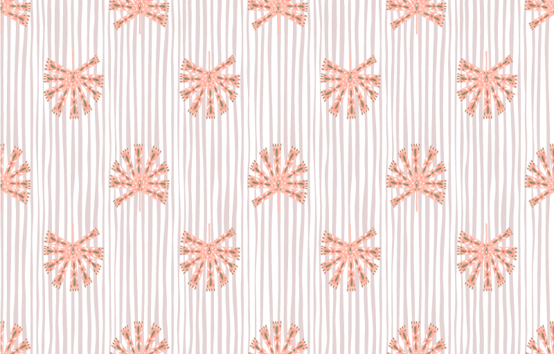 Vinyl teppich blumen geometrisches pastellblütenmuster - TenStickers