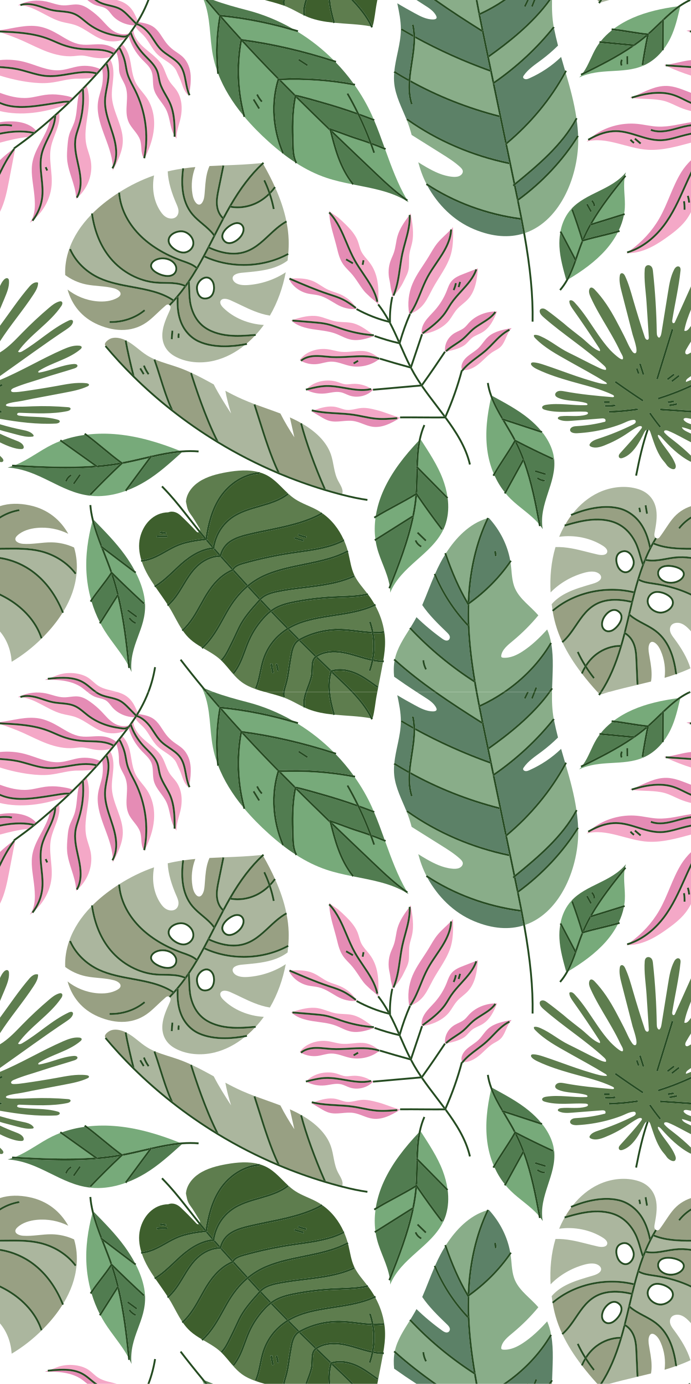 Vinyl teppich blumen tropische minimalistische pflanzen - TenStickers