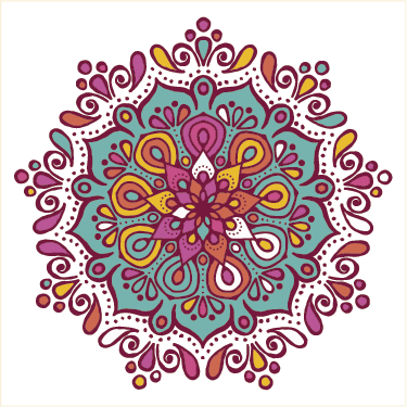 Vinyl teppich küche buntes gefliestes mandala - TenStickers