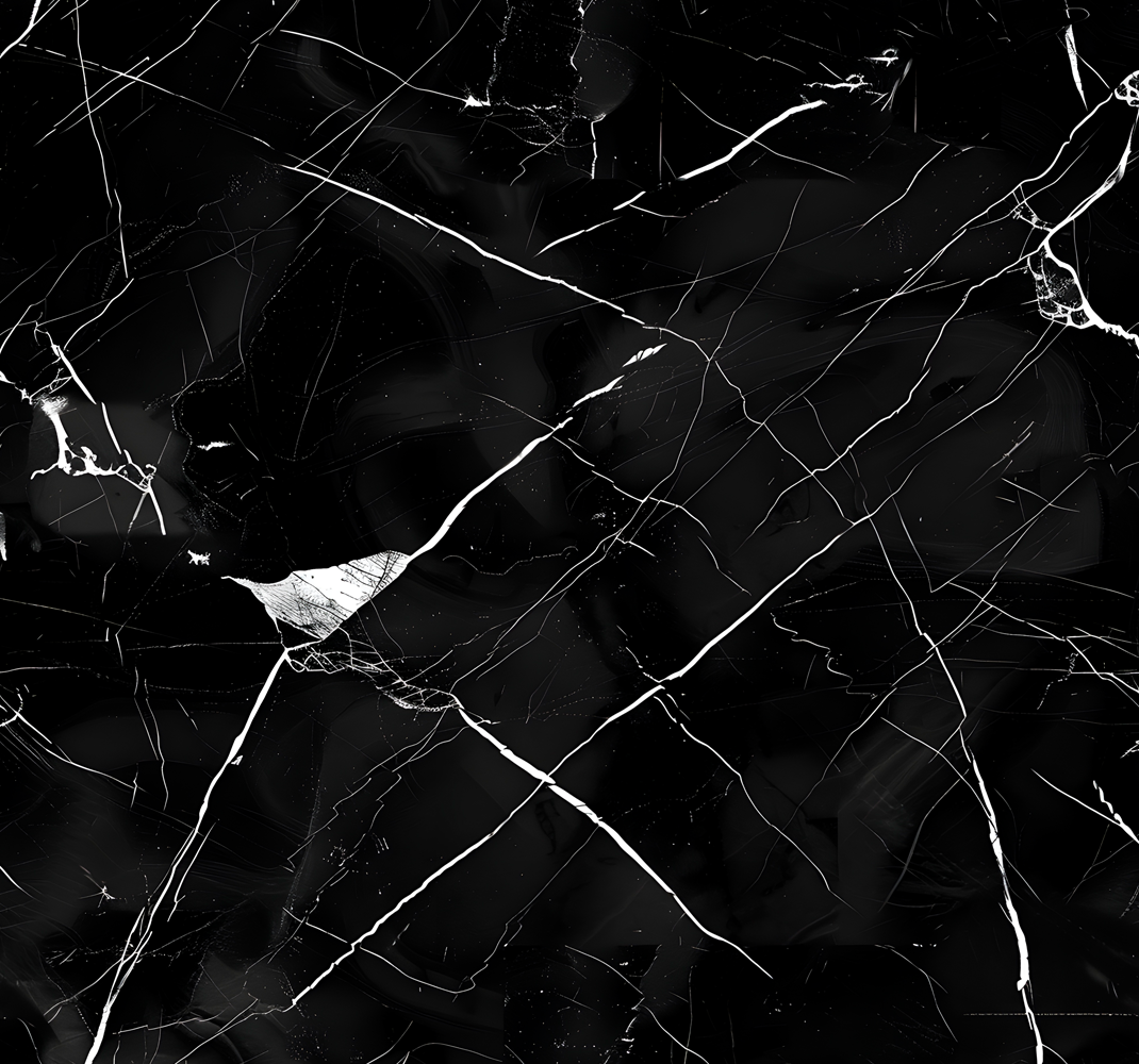 Vinyl teppich esszimmer in schwarzem marmorlook - TenStickers