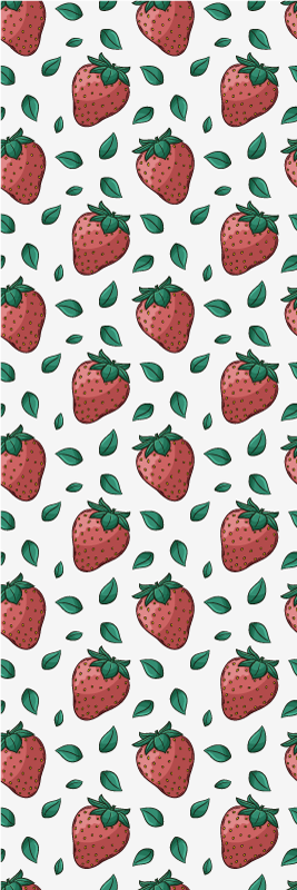 Vinyl teppich küche saftige erdbeeren grüne blätter - TenStickers